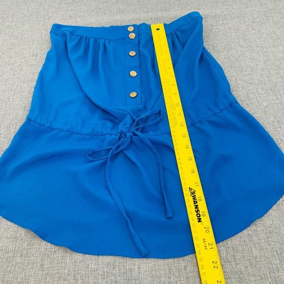 Arden B. Blue‎ Strapless Top Size XS 100% polyester Front Tie Soft Flowy - Picture 5 of 10